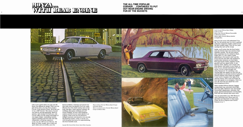 1967 Chevrolet Corvair Brochure Page 4